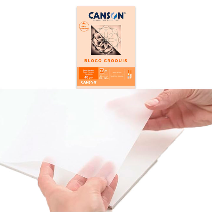 Papel Manteiga A4 40g - 50 folhas - Canson Paper