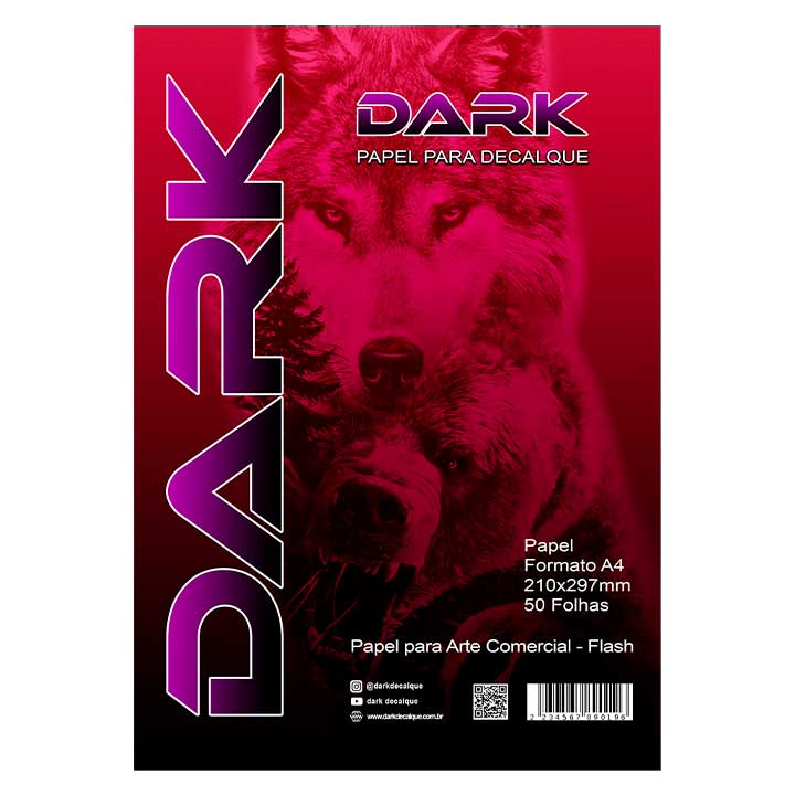 Papel DARK Comercial (Flash) Folha p/ Decalque - A4 50 folhas