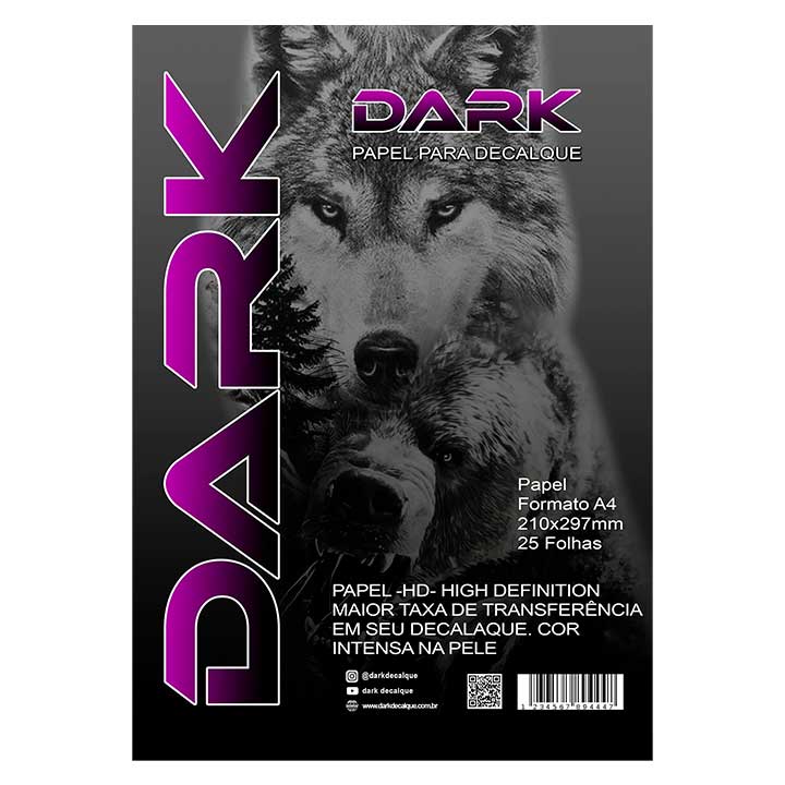 Papel DARK HD Folha p/ Decalque - A4 50 folhas