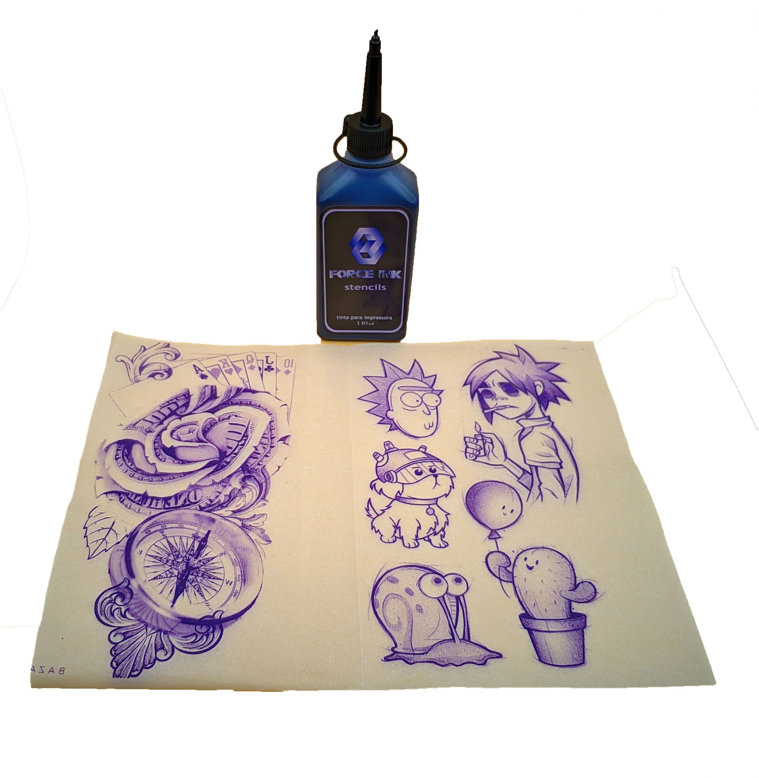 Force Ink Stencil Tinta Para Impressora