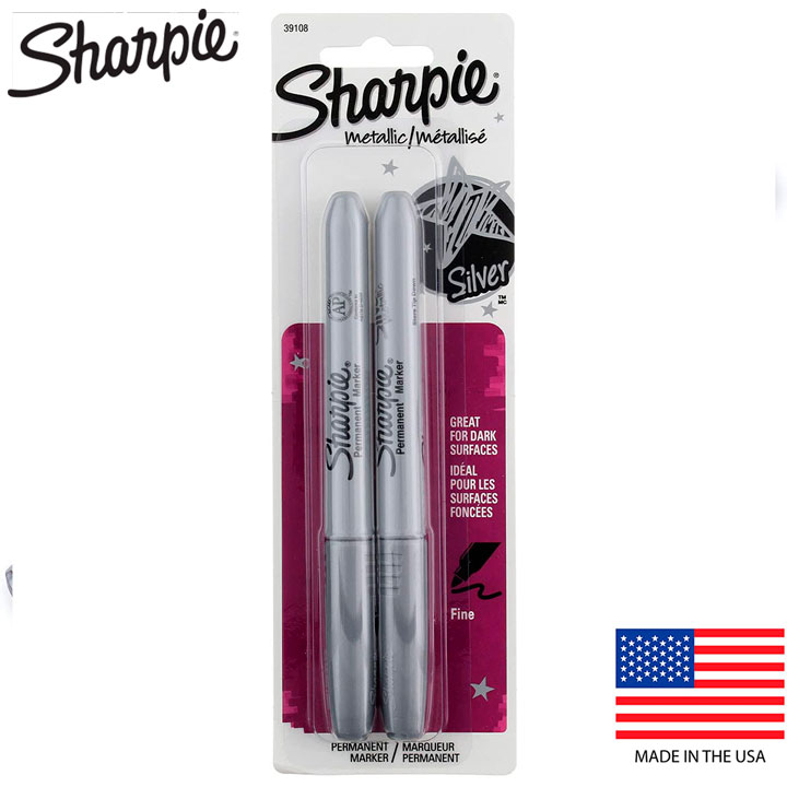 Kit 2 Sharpie Metálico Silver