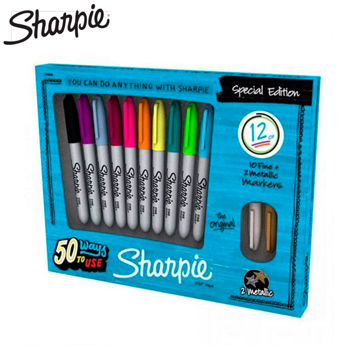 Kit Sharpie 10 Cores + 2 Metálico Special Edition