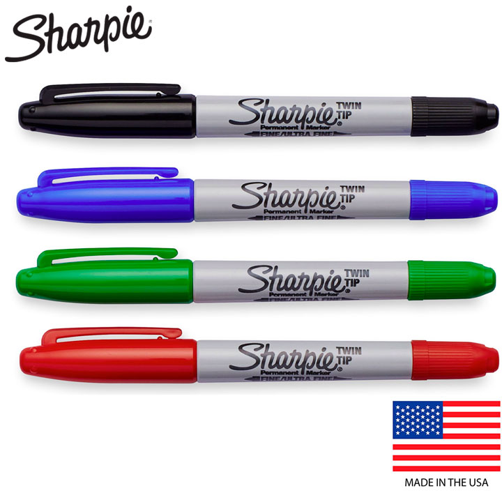 Kit 4 Sharpie Twin Ponta Dupla 4 cores