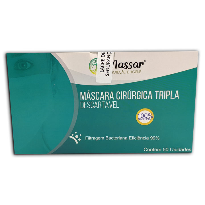 Mascara Tripla 50 Unid Branca - Descartavel - Massar