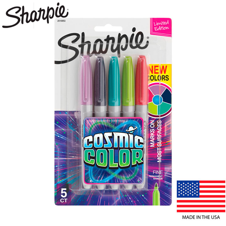 Kit 5 Caneta Sharpie Fine Cosmic Color