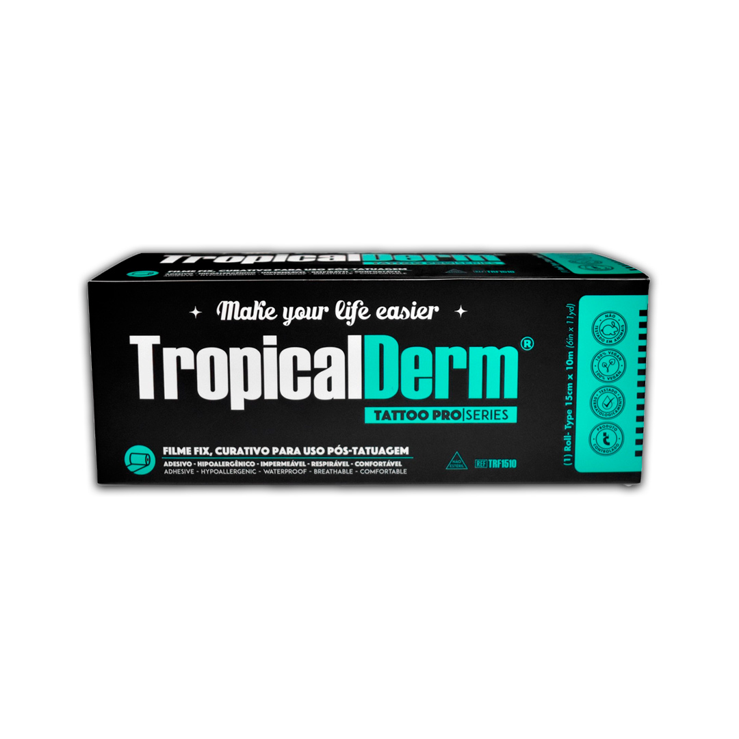 TropicalDerm Filme Fix Transparente Rolo 10mt x 15cm